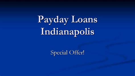 Payday Loans Indianapolis Laws